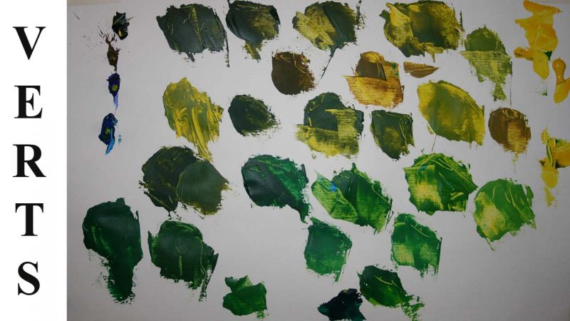 Comment fabriquer des verts, avec des couleurs simples